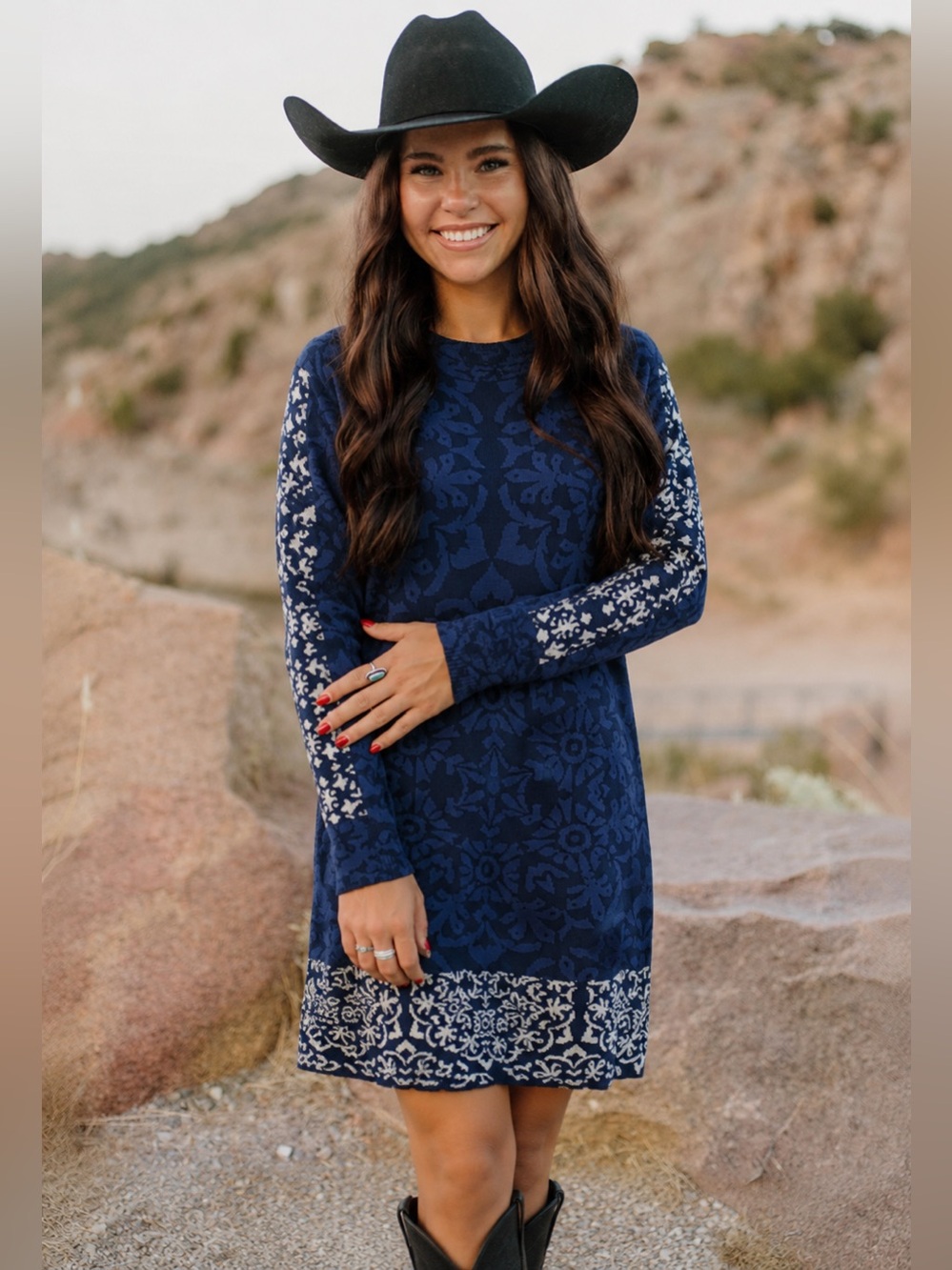 Gypsy 05 Global Village Sweater Long Sleeve Knit Dress 831